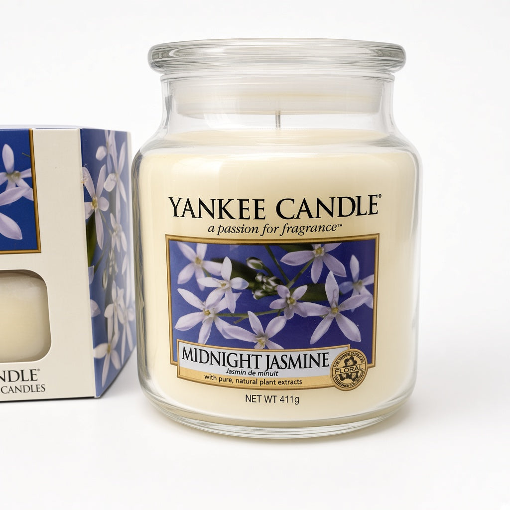 Yankee Candle Midnight Jasmine medium jar 410g – front