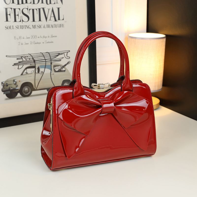 Structured top-handle handbag with shoulder strap