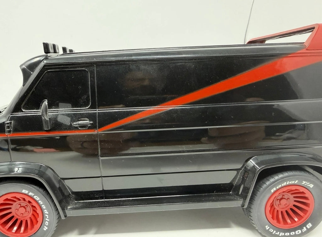 Vintage Hitari GMC RC Van from The A-Team with original controller, detailed toy remote control vehicle for collectors.