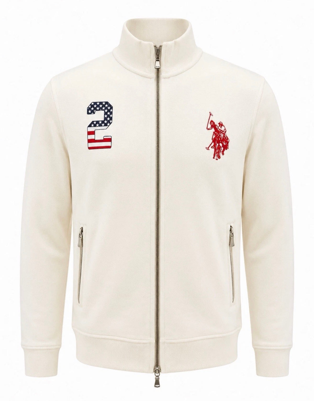 U.S. Polo Assn. Heritage Gary Brown Full-Zip Sweatshirt – Cream