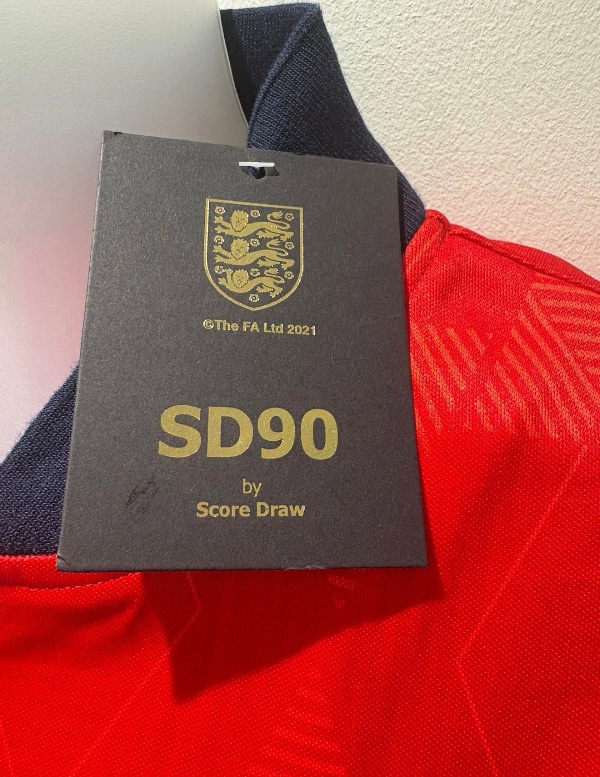 Score Draw England 1990 Away Track Jacket – Red