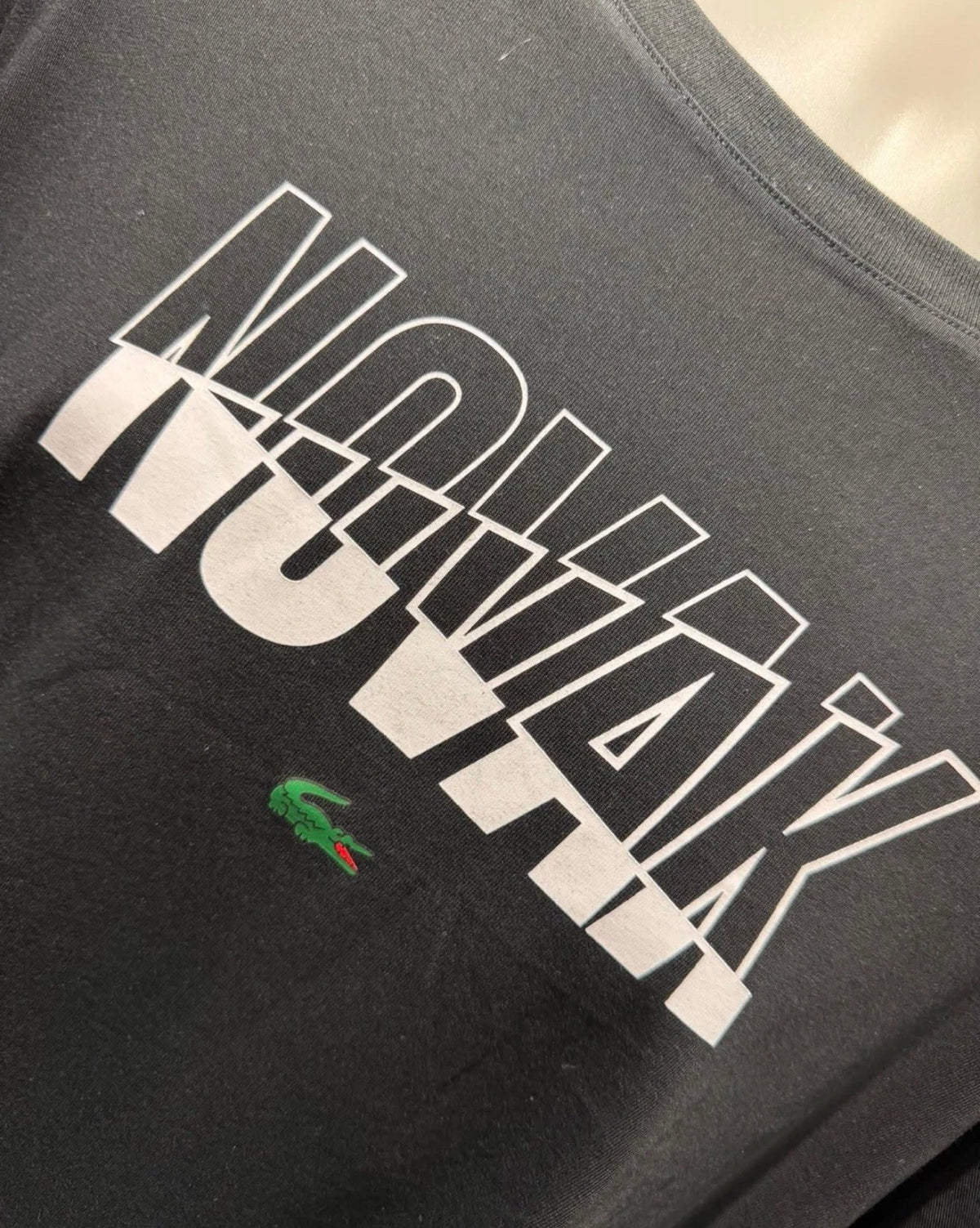 Lacoste Sport Novak Djokovic Graphic T-Shirt Black XL – New with Tags