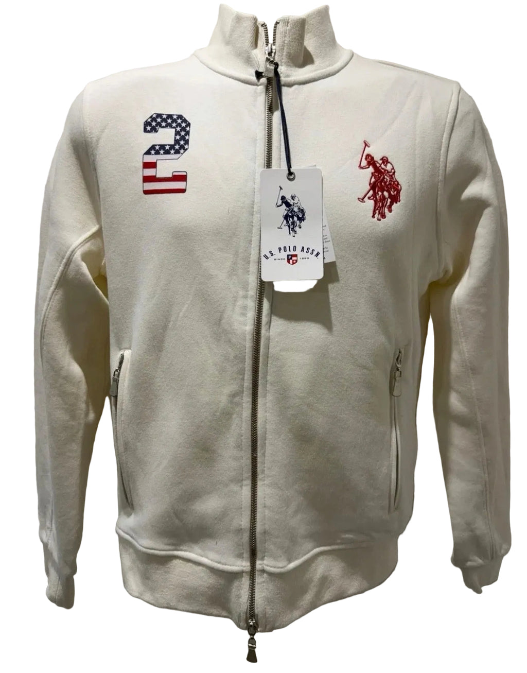 U.S. Polo Assn. Heritage Gary Brown Full-Zip Sweatshirt – Cream
