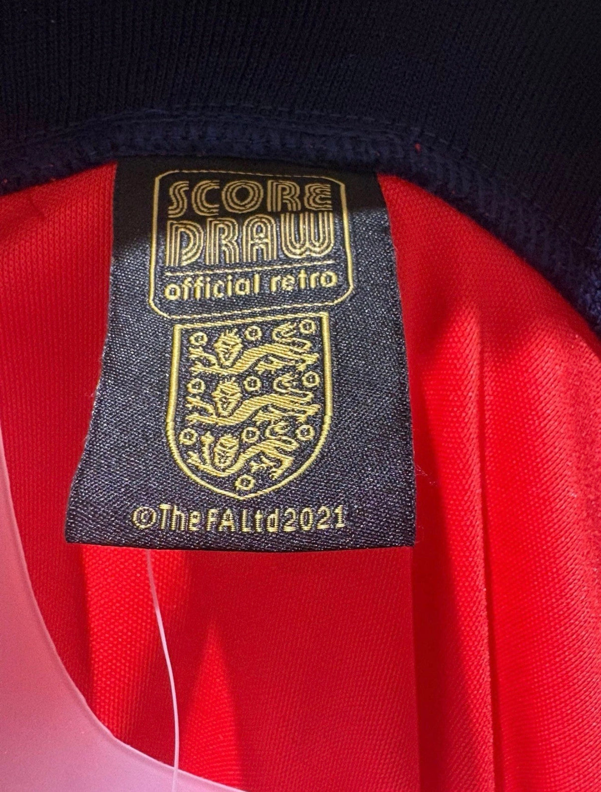 Score Draw England 1990 Away Track Jacket – Red