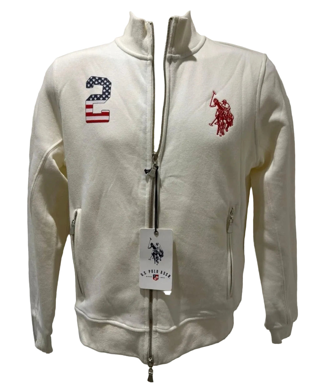 U.S. Polo Assn. Heritage Gary Brown Full-Zip Sweatshirt – Cream