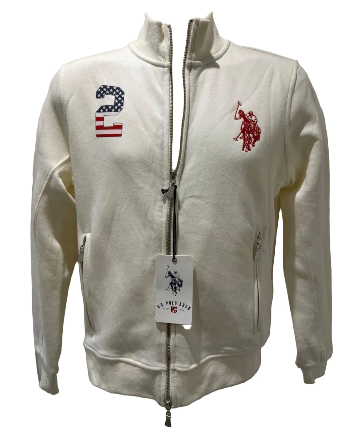 U.S. Polo Assn. Heritage Gary Brown Full-Zip Sweatshirt – Cream
