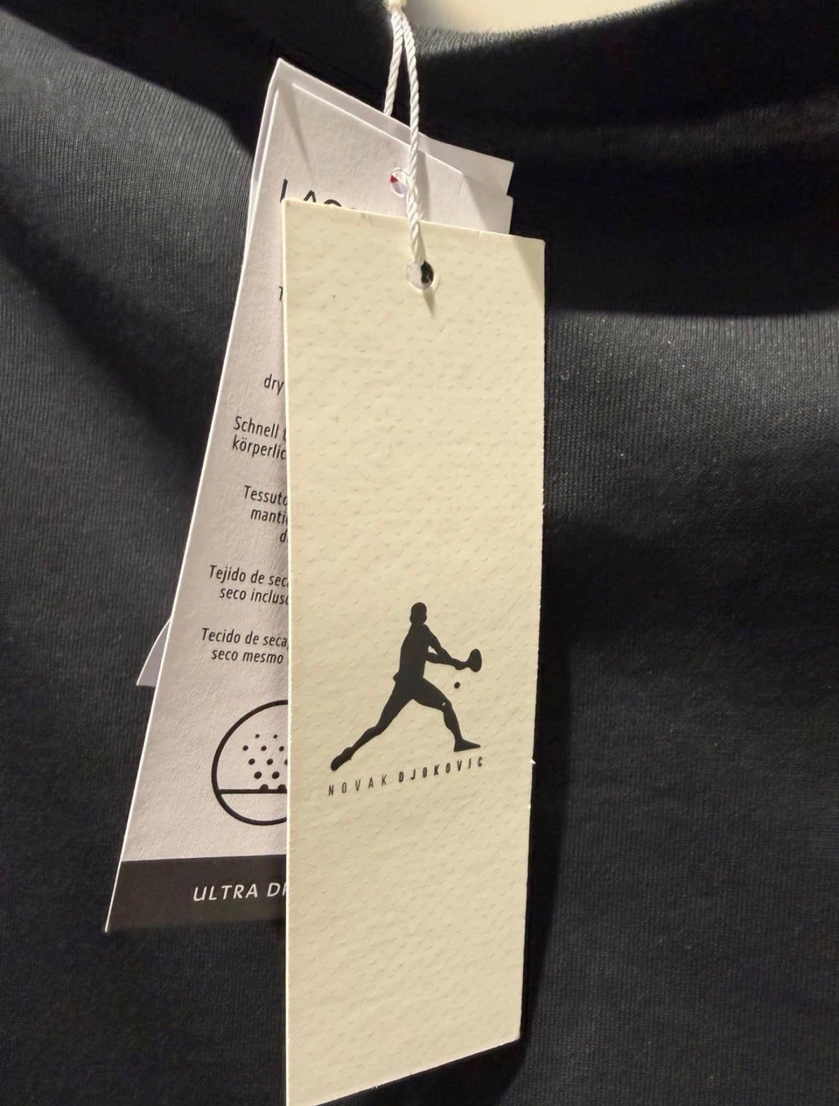 Lacoste Sport Novak Djokovic Graphic T-Shirt Black XL – New with Tags