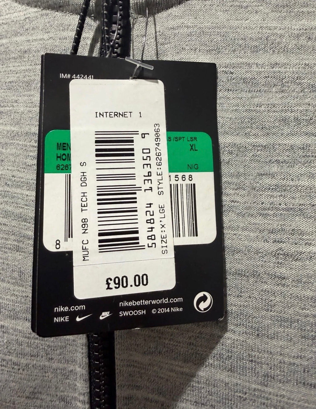 Nike Manchester United Authentic N98 Track Jacket – Grey