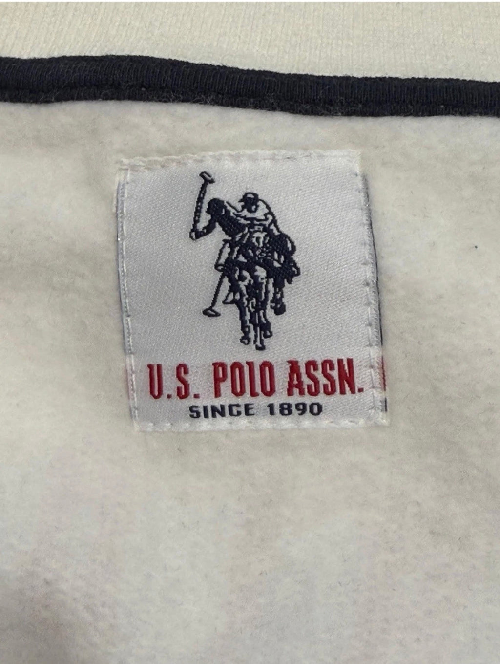 U.S. Polo Assn. Heritage Gary Brown Full-Zip Sweatshirt – Cream