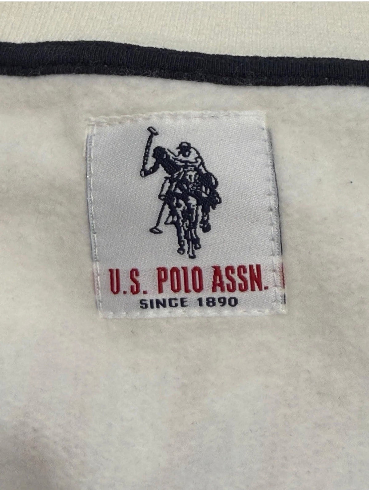 U.S. Polo Assn. Heritage Gary Brown Full-Zip Sweatshirt – Cream