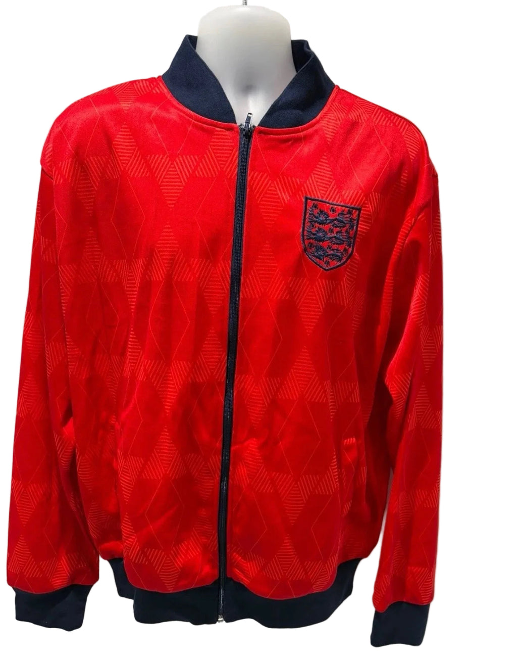 Score Draw England 1990 Away Track Jacket – Red