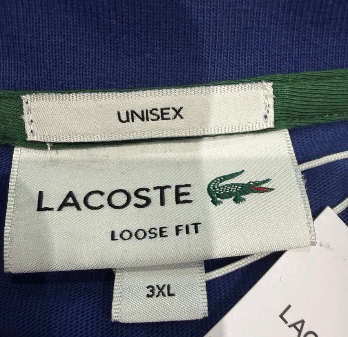 Lacoste Unisex Loose Fit Heavy Cotton T-Shirt Blue 3XL – New with Tags