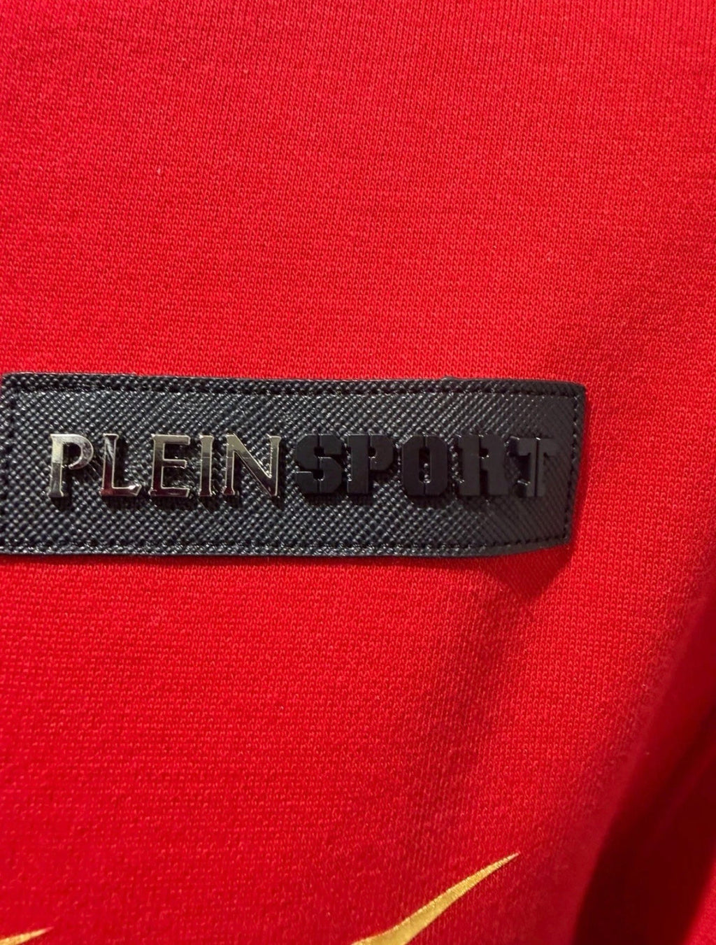 Plein Sport The Future Is Our Legacy Sweatshirt Red Gold Men’s Small