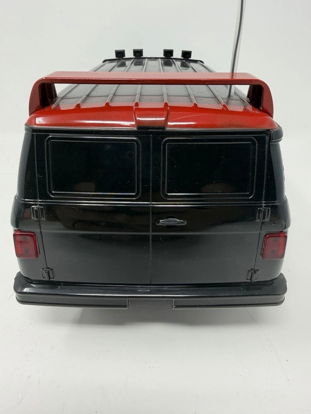 Vintage Hitari GMC Radio Controlled Van from The A-Team, with original controller, detailed remote control toy for collectors.