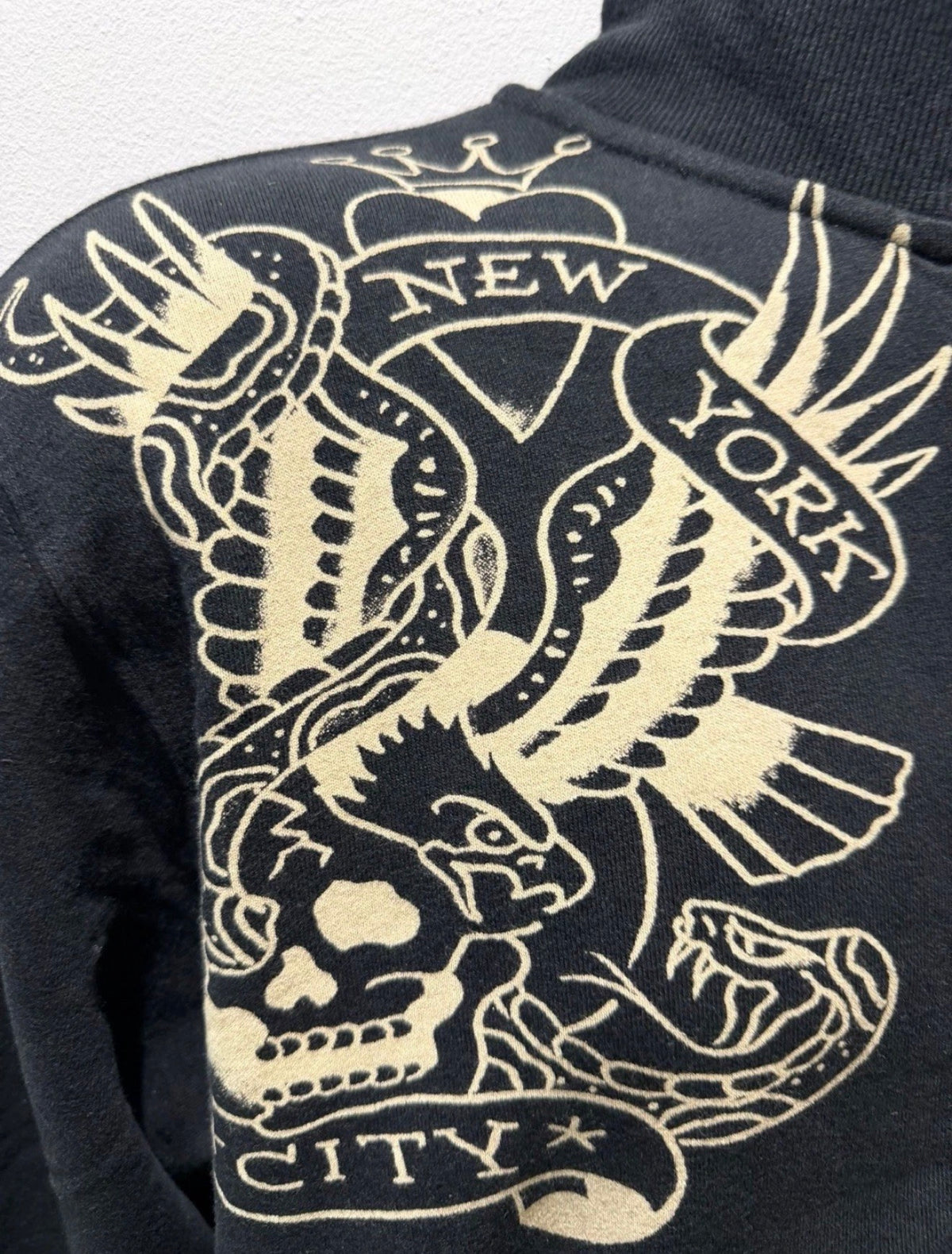 Ed Hardy New York City Tattoo Graphic Track Jacket – Black