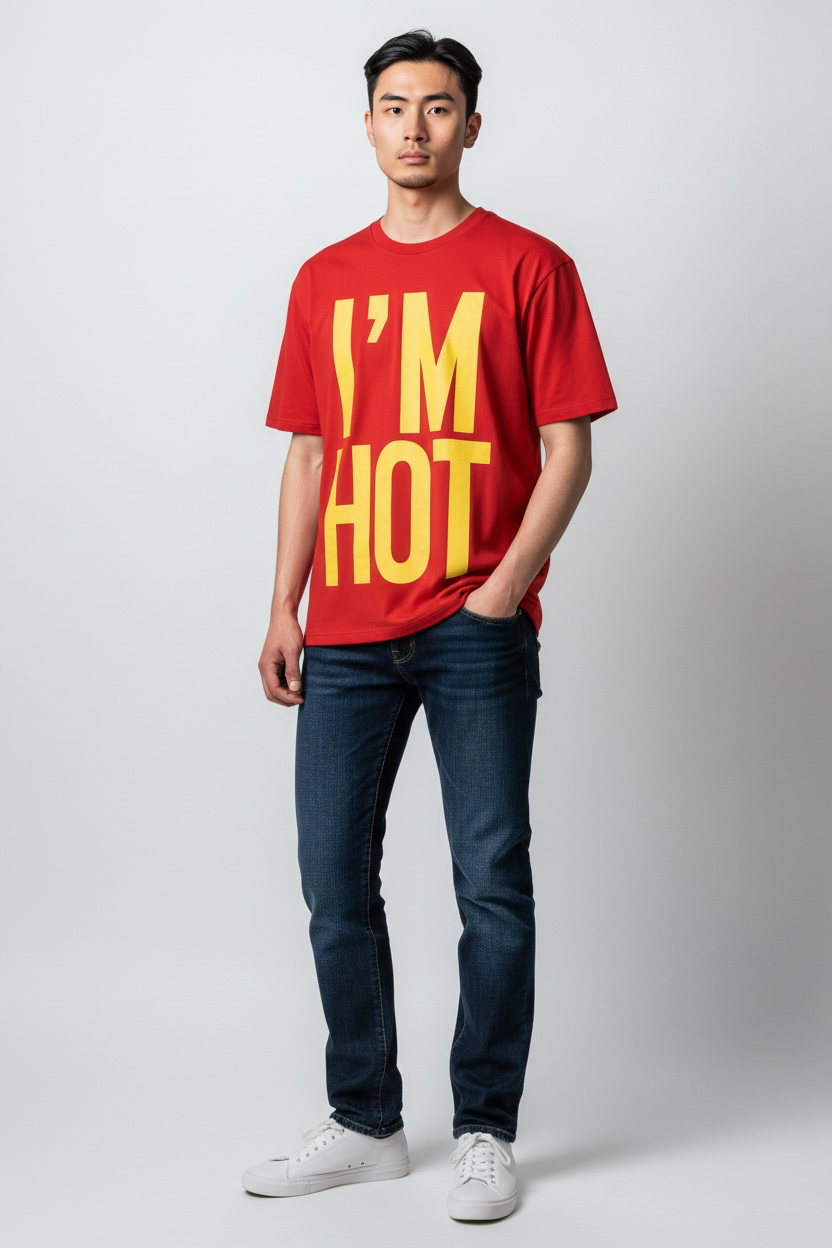 Moschino Swim I’m Hot Graphic T-Shirt Red XXL – New with Tags