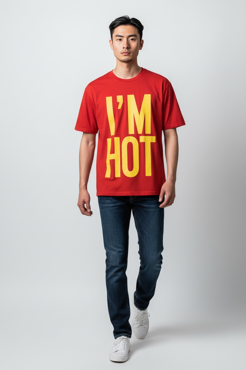 Moschino Swim I’m Hot Graphic T-Shirt Red XXL – New with Tags