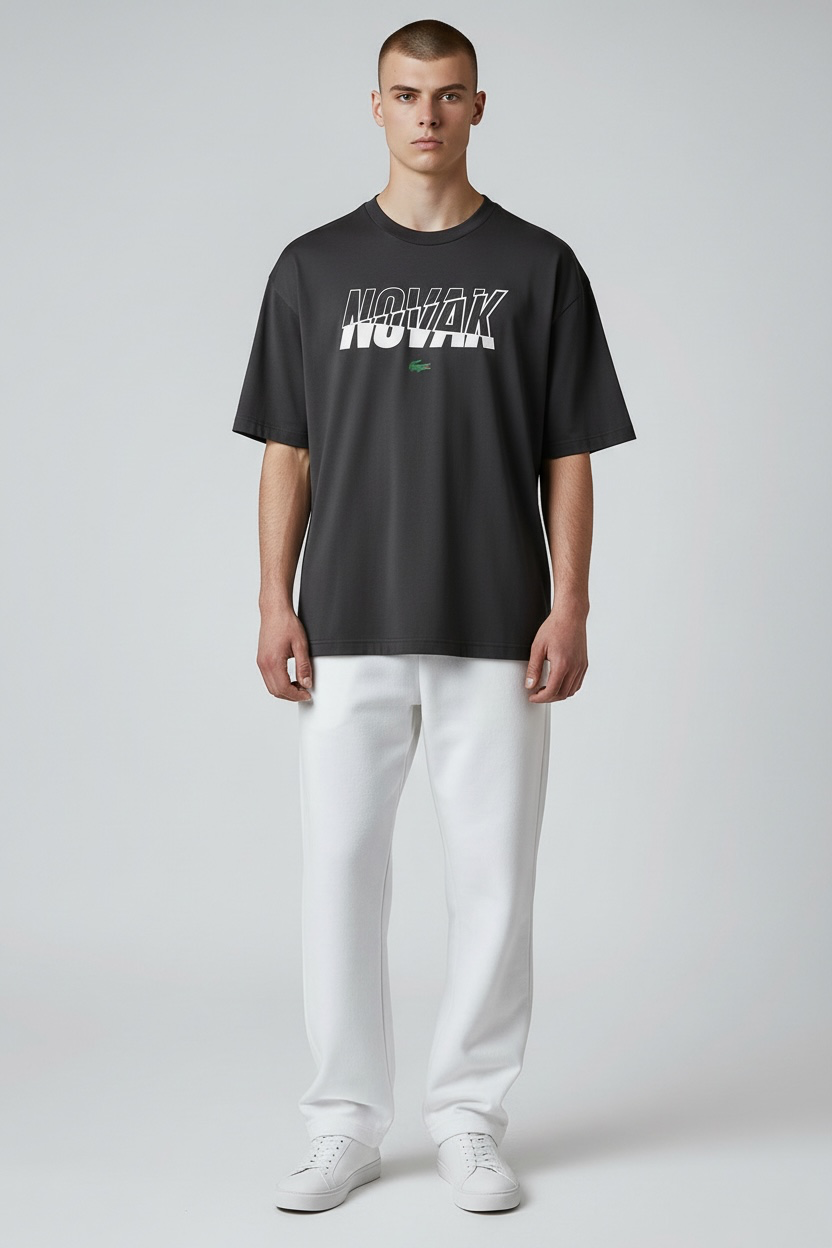 Lacoste Sport Novak Djokovic Graphic T-Shirt Black XL – New with Tags
