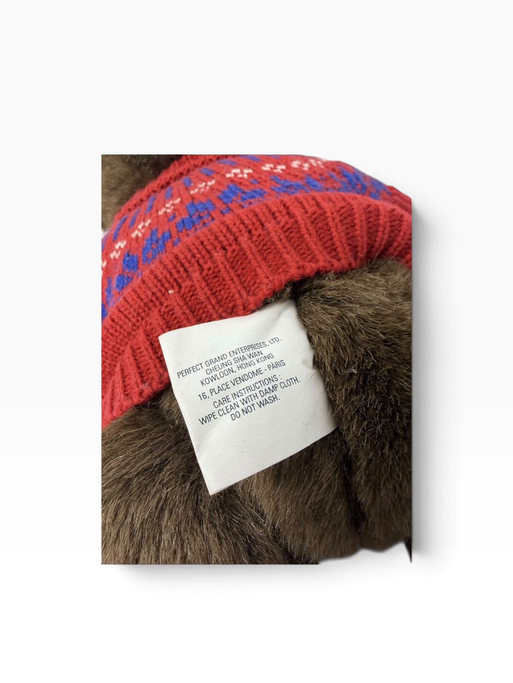 Vintage 2000 Ralph Lauren Polo Teddy Bear 40cm with Fair Isle Knit Jumper & Tags