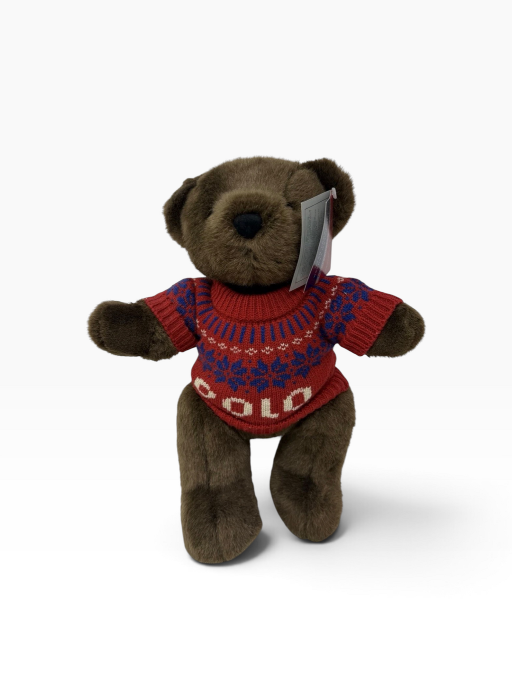 Vintage 2000 Ralph Lauren Polo Teddy Bear 40cm with Fair Isle Knit Jumper & Tags
