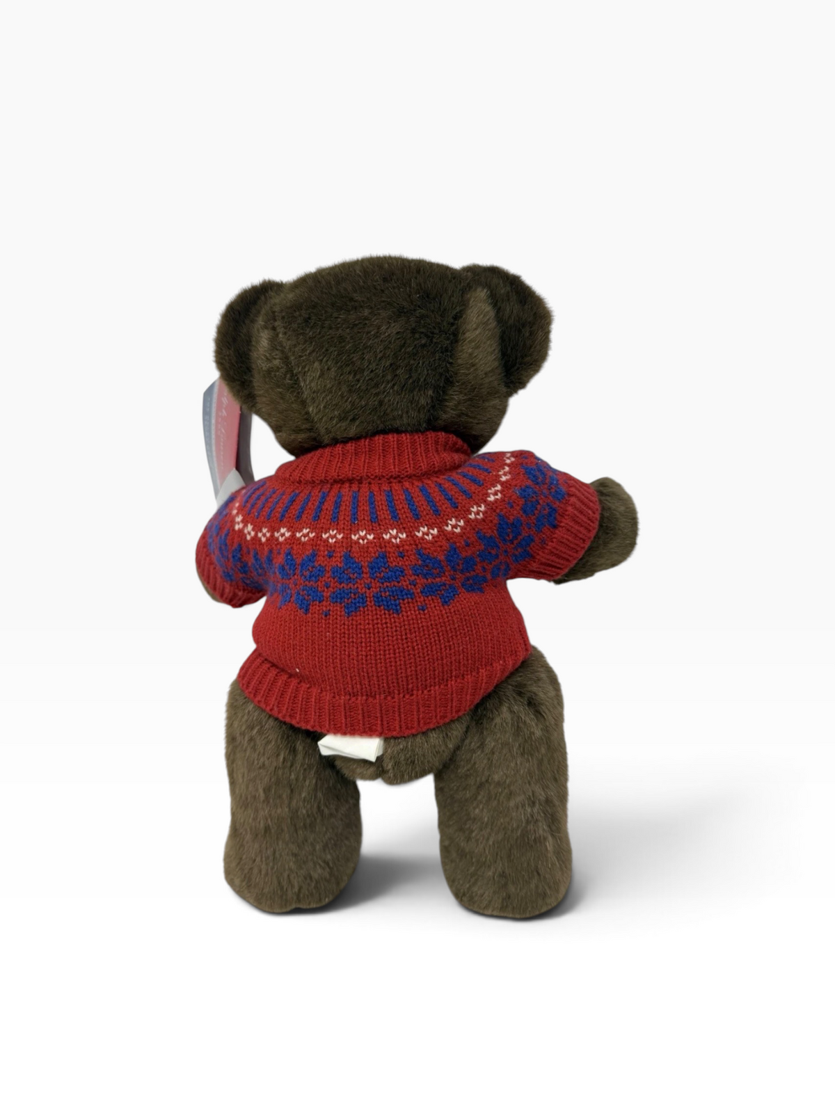 Vintage 2000 Ralph Lauren Polo Teddy Bear 40cm with Fair Isle Knit Jumper & Tags