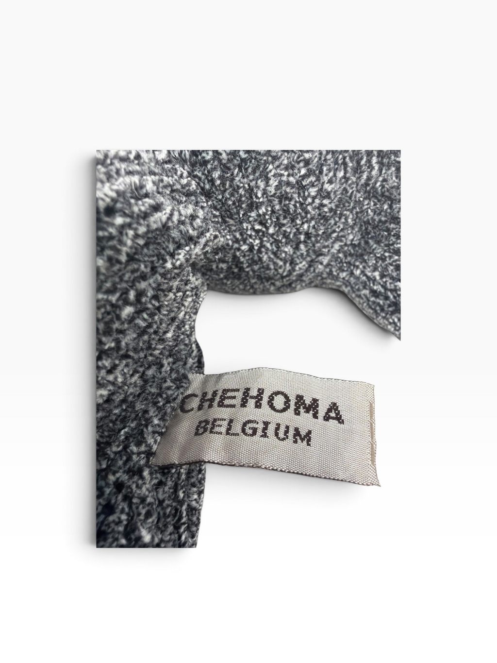 Chehoma Belgium Grey Teddy Bear with Chunky Cable Knit Jumper – Decorative Plush