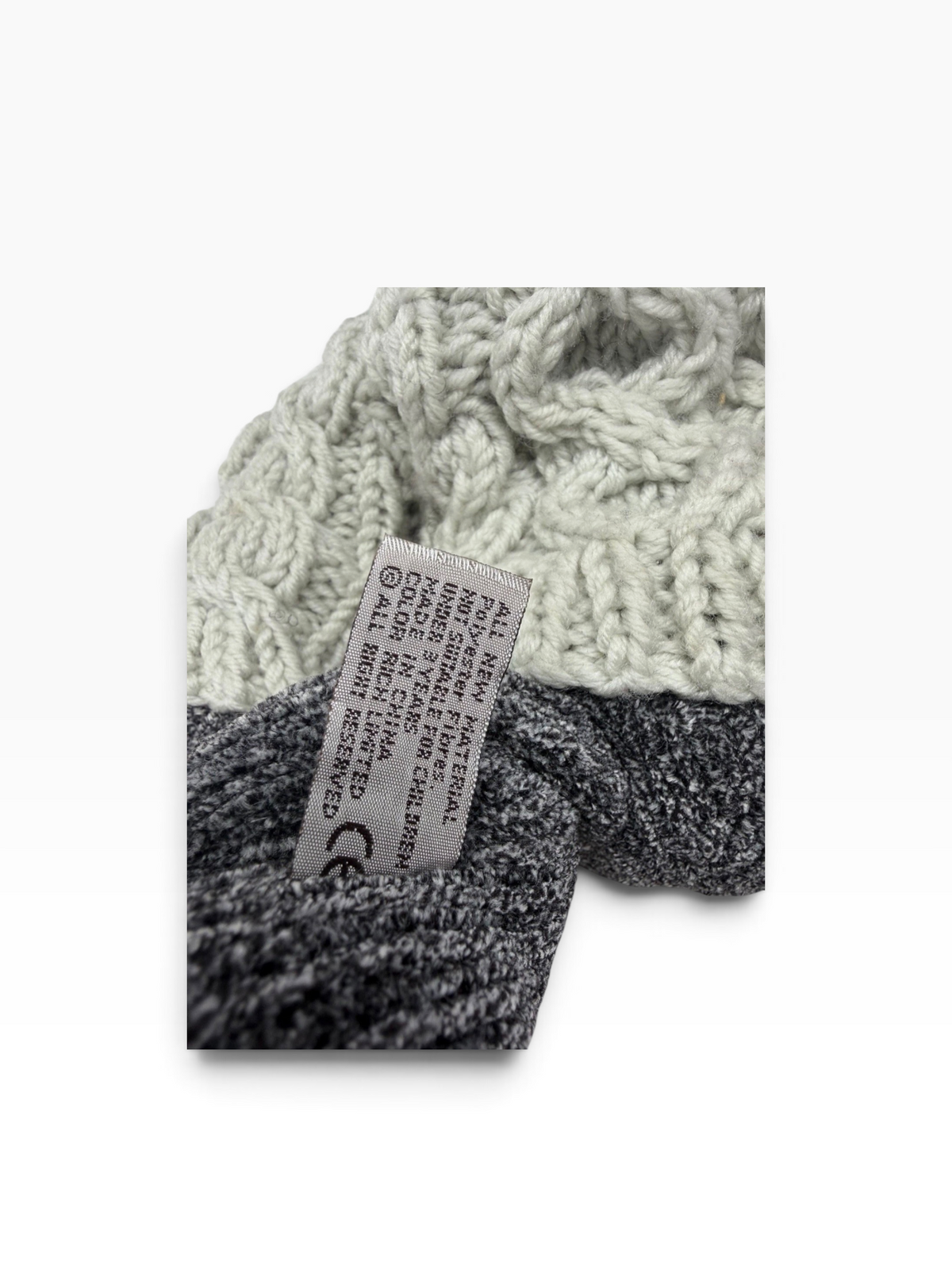 Chehoma Belgium Grey Teddy Bear with Chunky Cable Knit Jumper – Decorative Plush