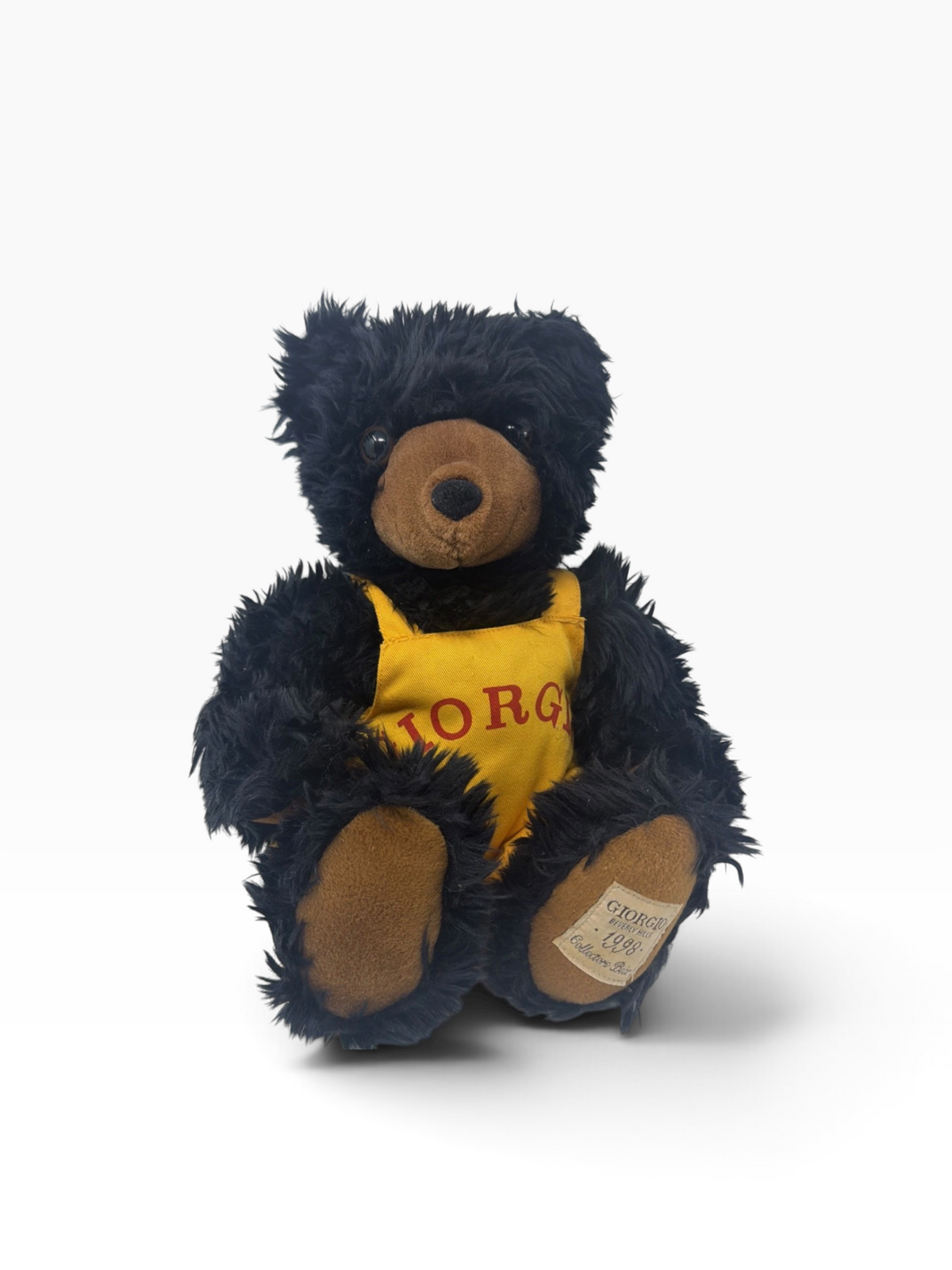 Vintage 1998 Giorgio Beverly Hills Collector’s Bear – Black Teddy in Yellow Outfit