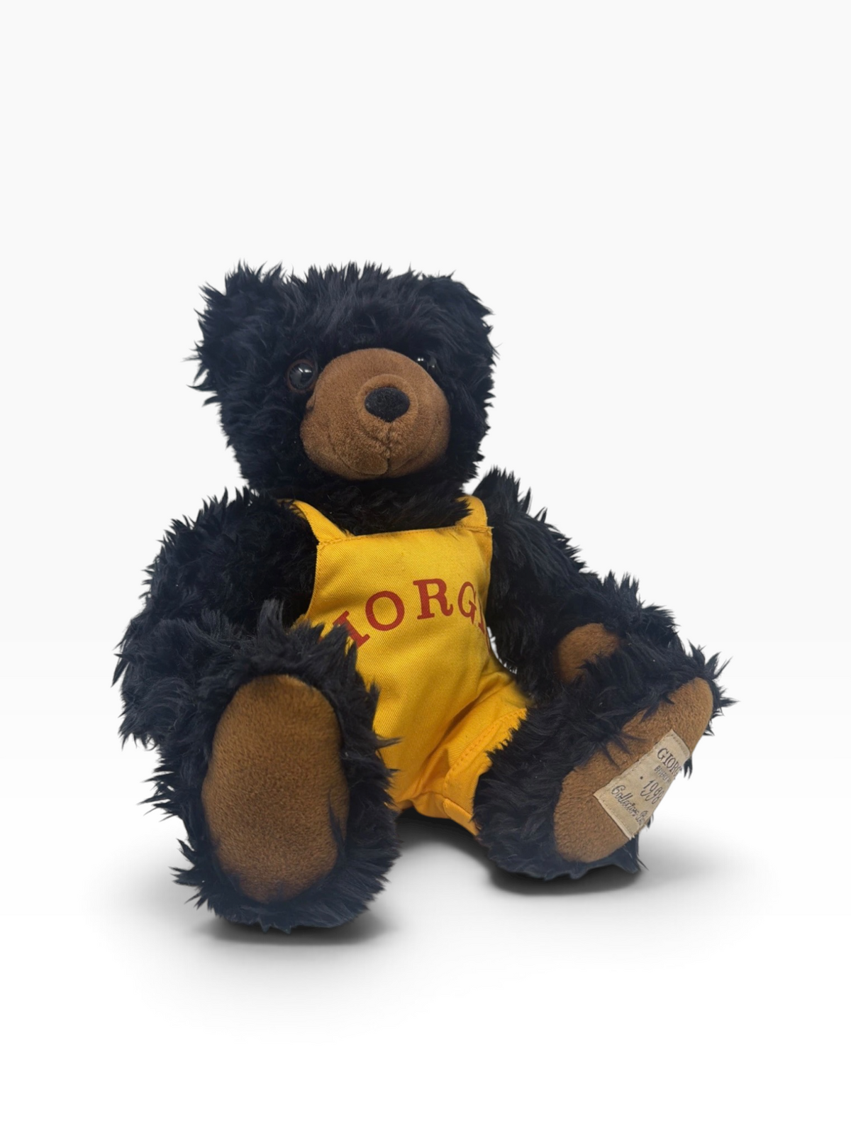 Vintage 1998 Giorgio Beverly Hills Collector’s Bear – Black Teddy in Yellow Outfit