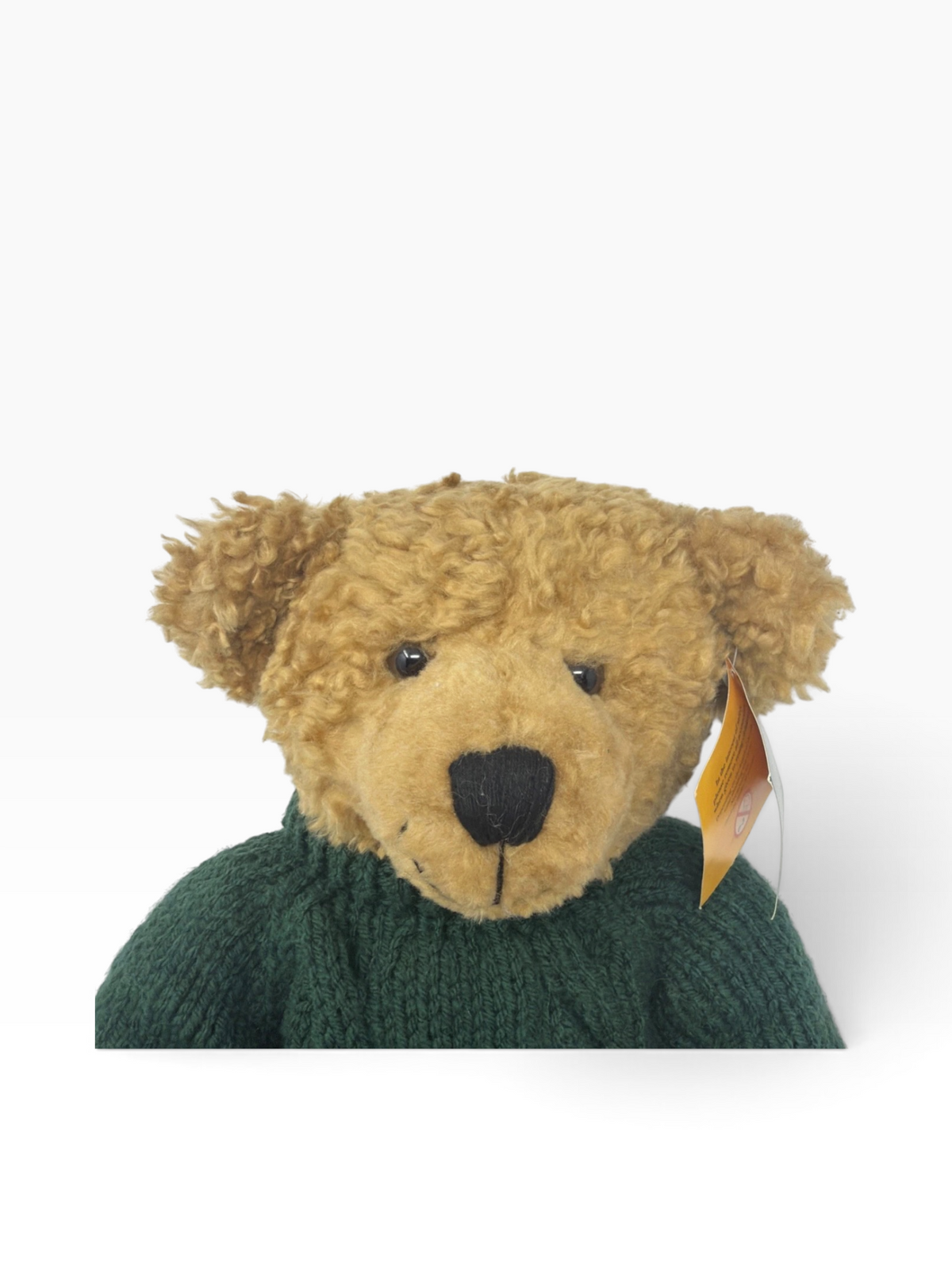 Vintage Harrods Christmas Bear 1998 13” Teddy with Original Tags & Green Jumper