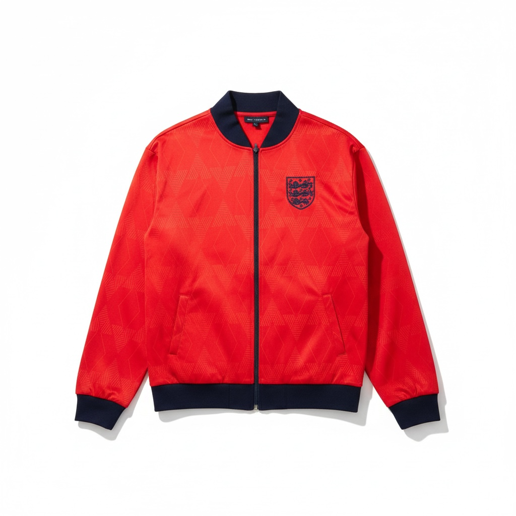 Score Draw England 1990 Away Track Jacket – Red