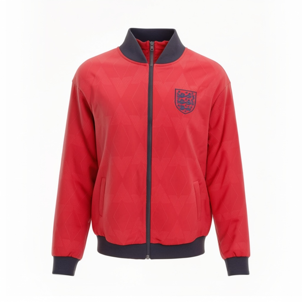 Score Draw England 1990 Away Track Jacket – Red