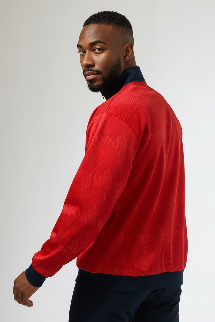 Score Draw England 1990 Away Track Jacket – Red