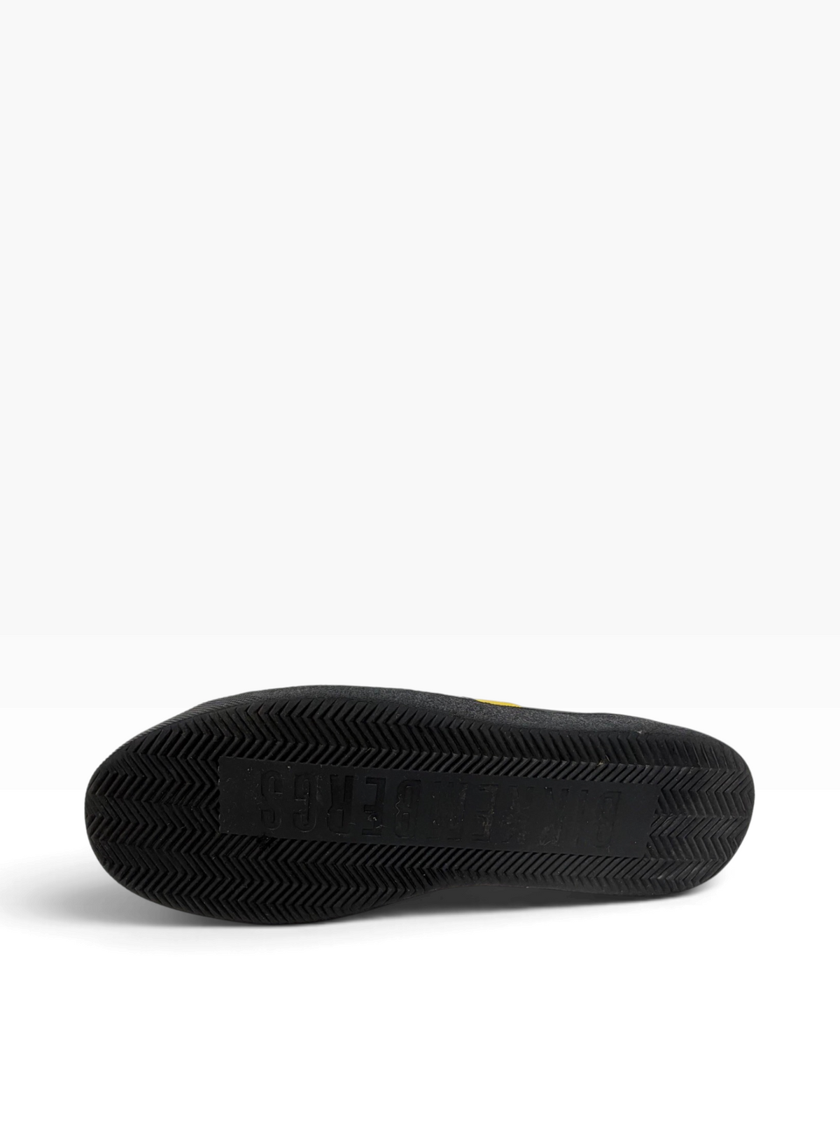 Bikkembergs Logo Stripe Leather High-Top Trainers – Black & Yellow