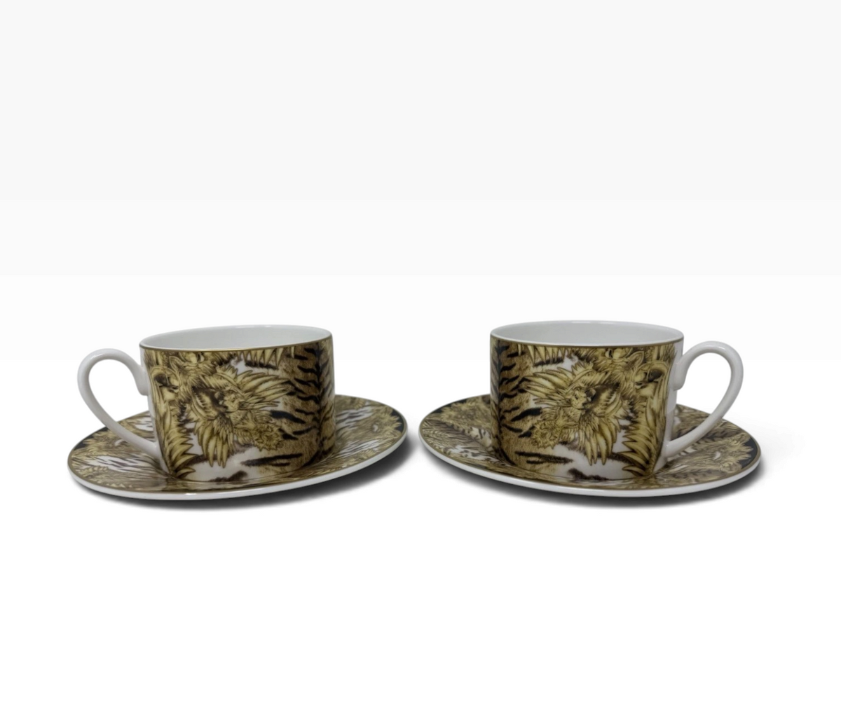 Roberto Cavalli Home Tiger Wings Coffee Cup & Saucer Set