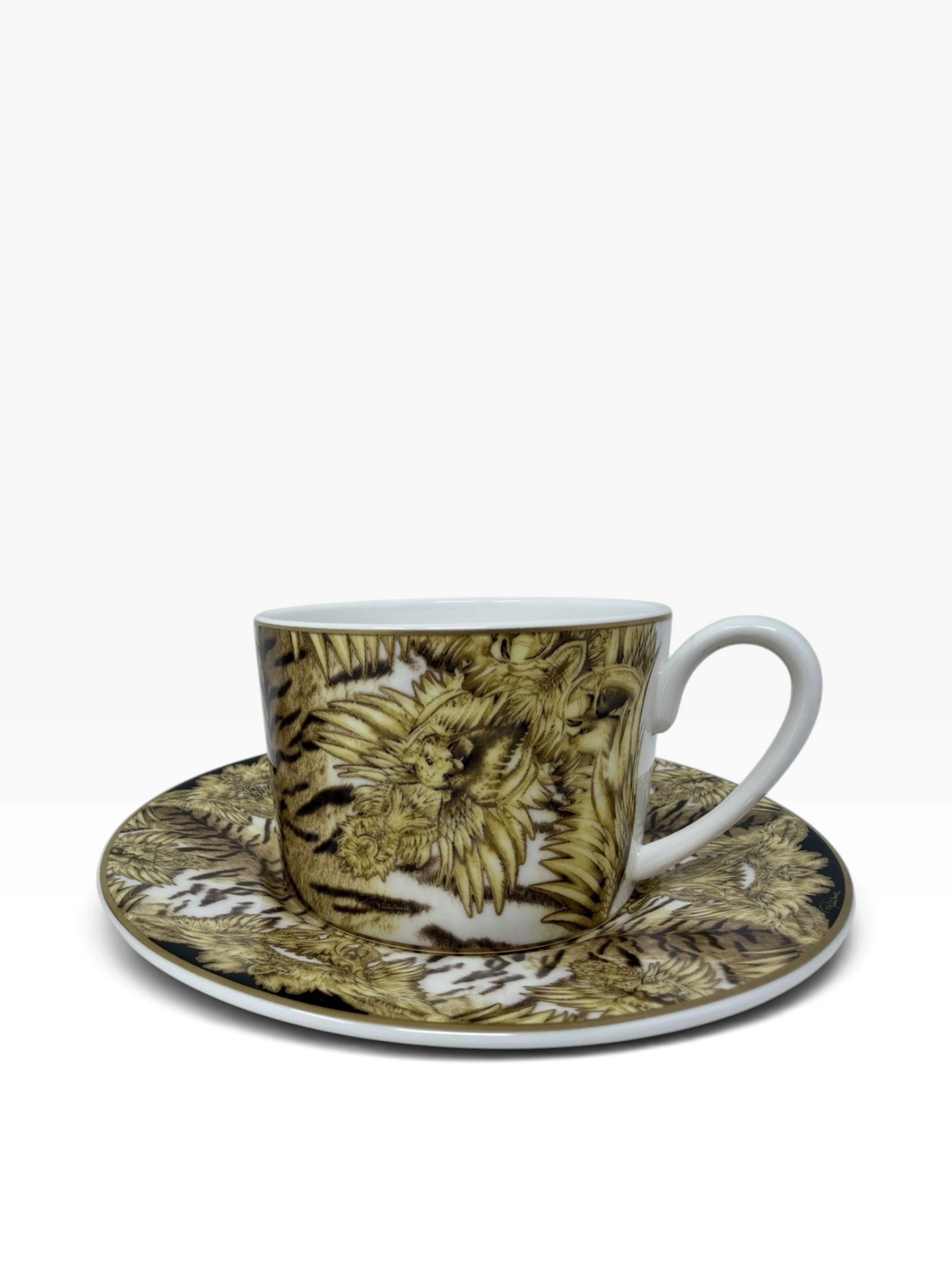 Roberto Cavalli Home Tiger Wings Coffee Cup & Saucer Set