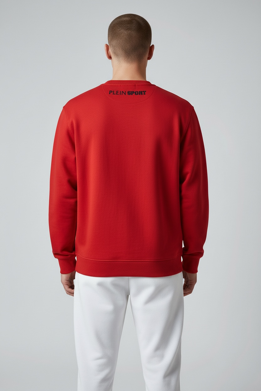 Plein Sport The Future Is Our Legacy Sweatshirt Red Gold Men’s Small