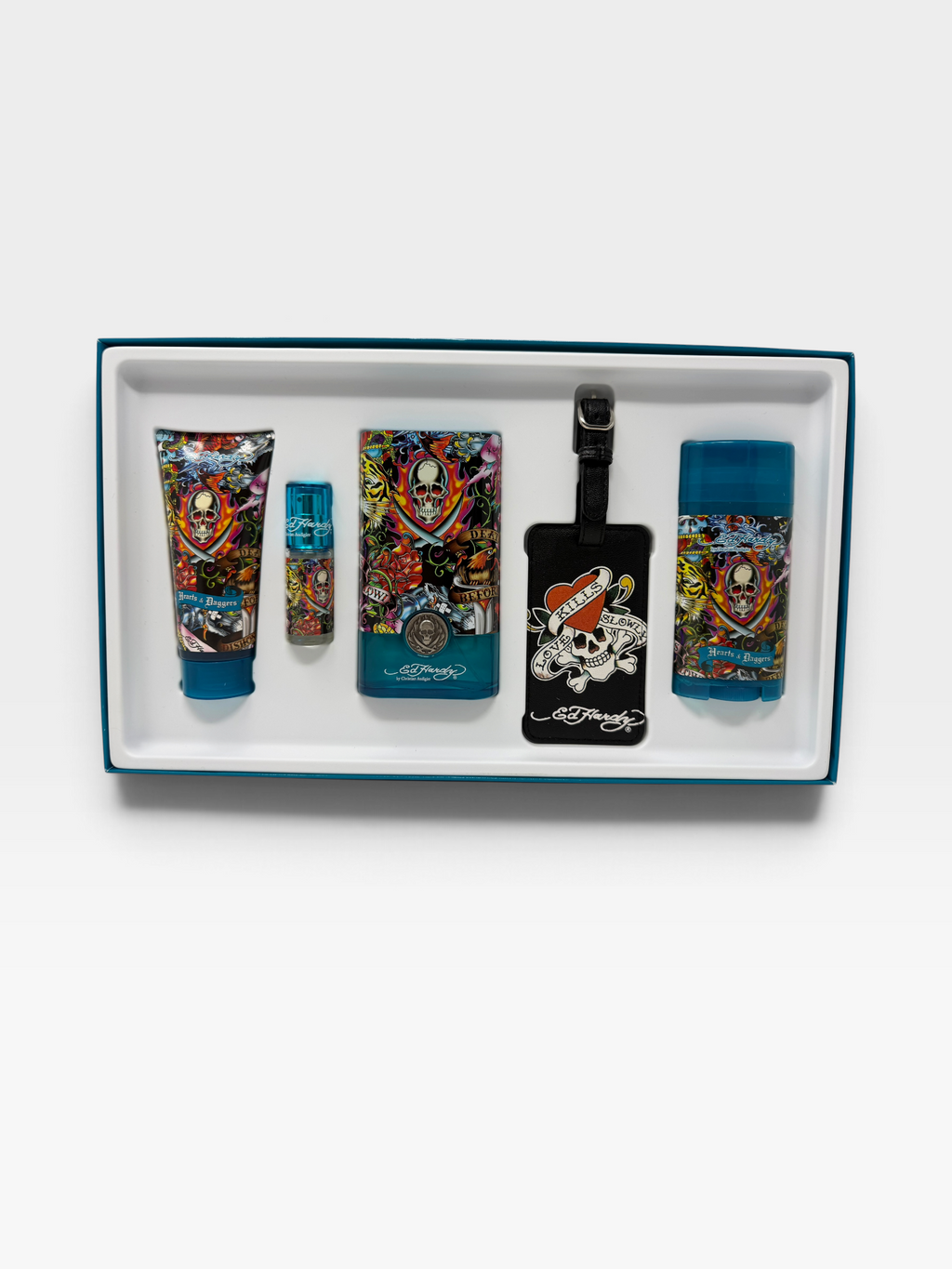 Ed Hardy Hearts & Daggers Men’s Gift Set – 100ml EDT + 4 Extras