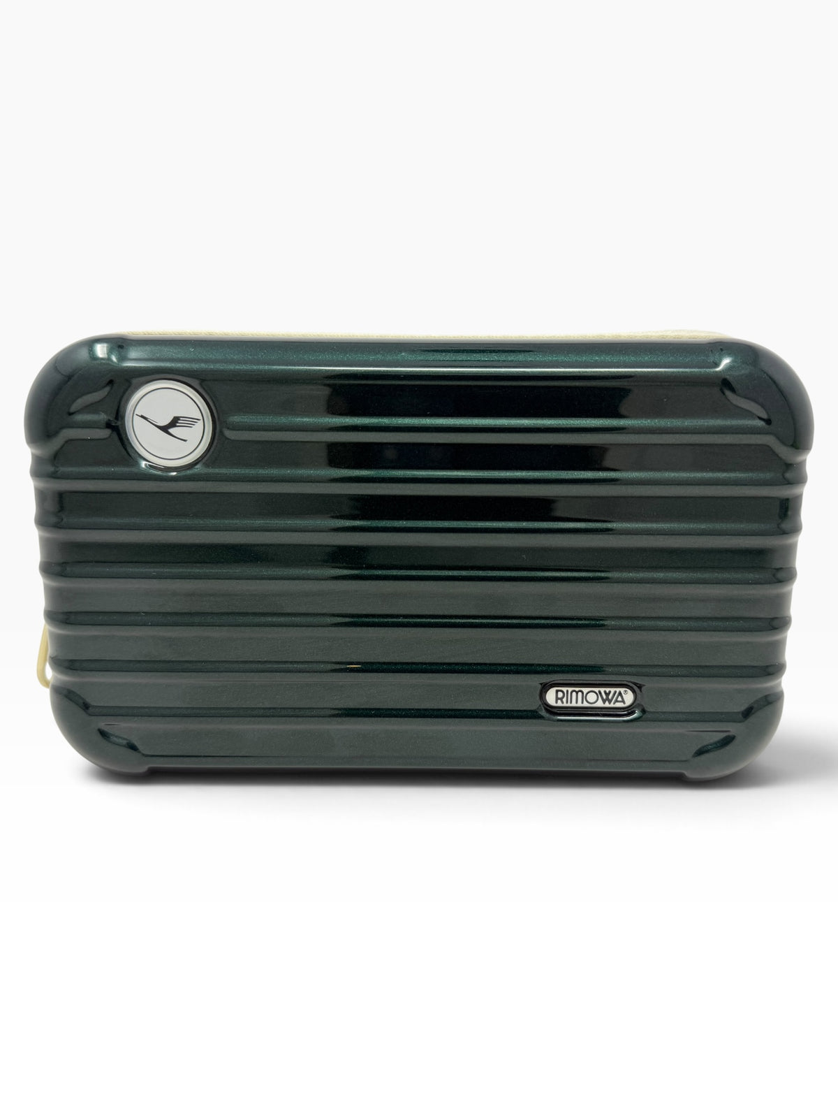 RIMOWA Lufthansa First Class Collectible Amenity Case Metallic Green – Excellent Condition