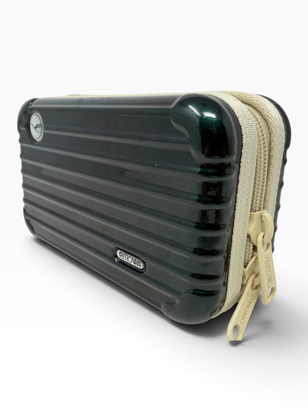 RIMOWA Lufthansa First Class Collectible Amenity Case Metallic Green – Excellent Condition