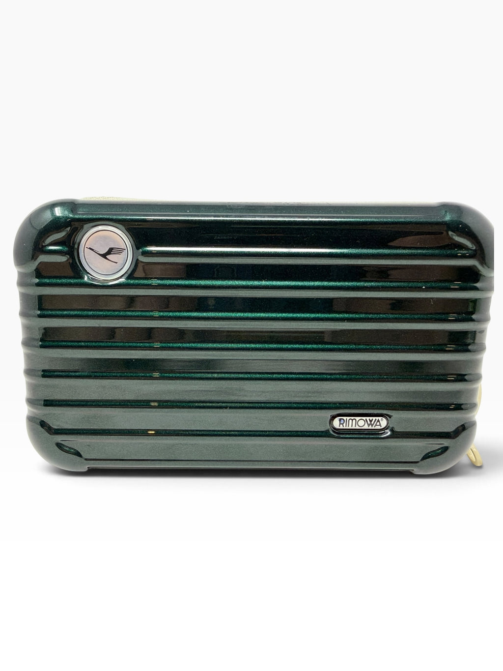 RIMOWA Lufthansa First Class Collectible Amenity Case Metallic Green – Excellent Condition