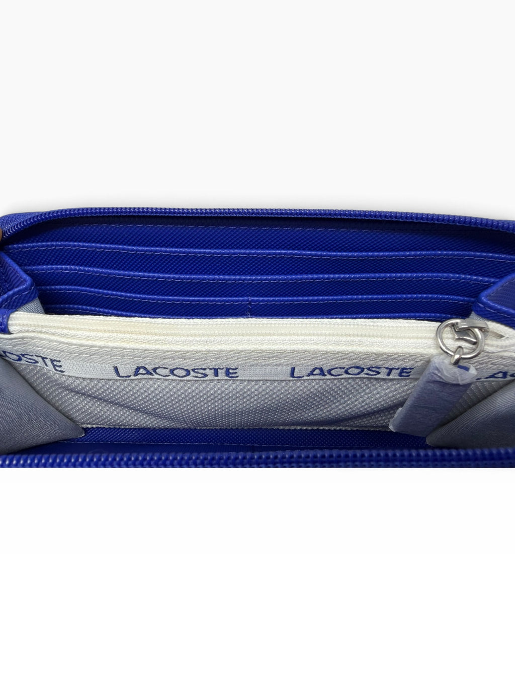 Lacoste Blue Zip Around Purse Wallet NF2285PO – Brand New & Boxed