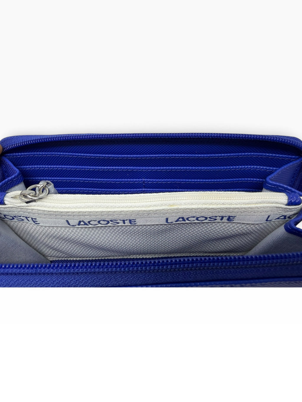 Lacoste Blue Zip Around Purse Wallet NF2285PO – Brand New & Boxed