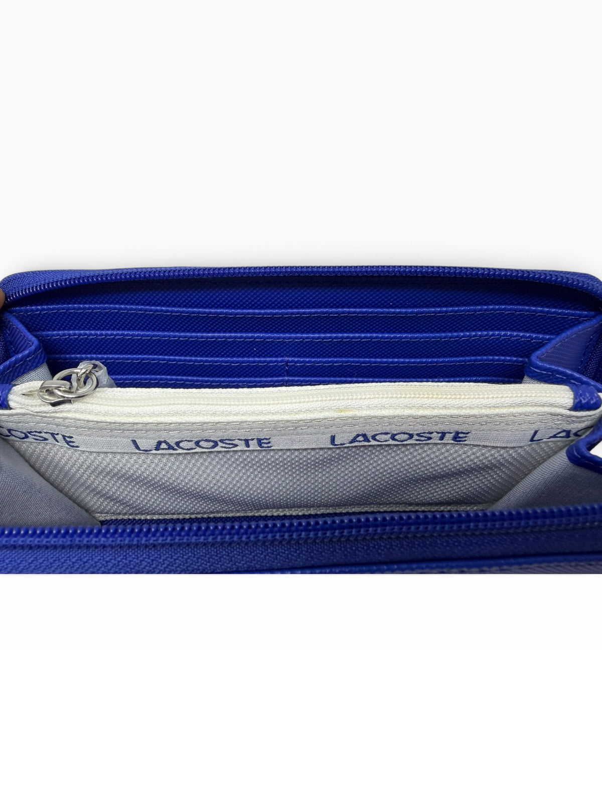 Lacoste Blue Zip Around Purse Wallet NF2285PO – Brand New & Boxed