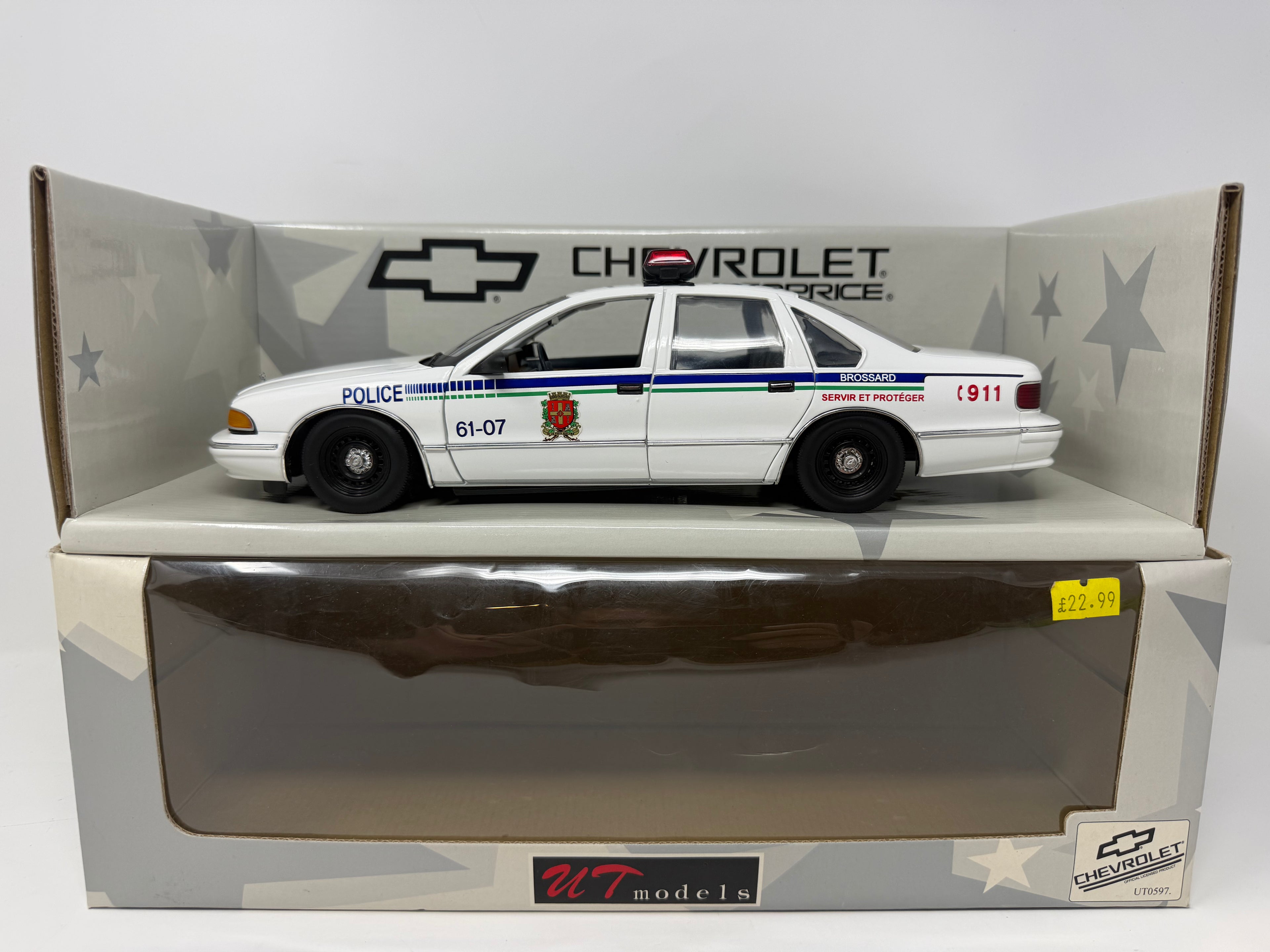 UT Models Chevrolet Caprice Brossard Police Car – Boxed Collectible Model