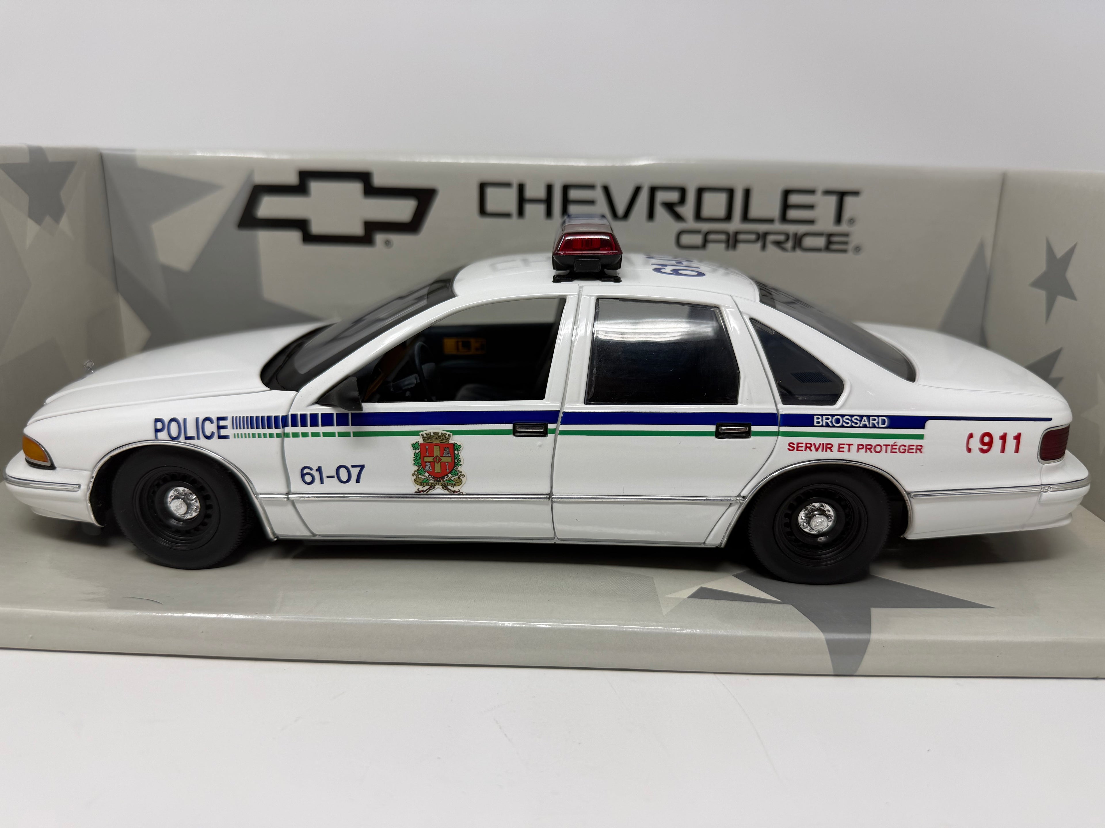UT Models Chevrolet Caprice Brossard Police Car – Boxed Collectible Model