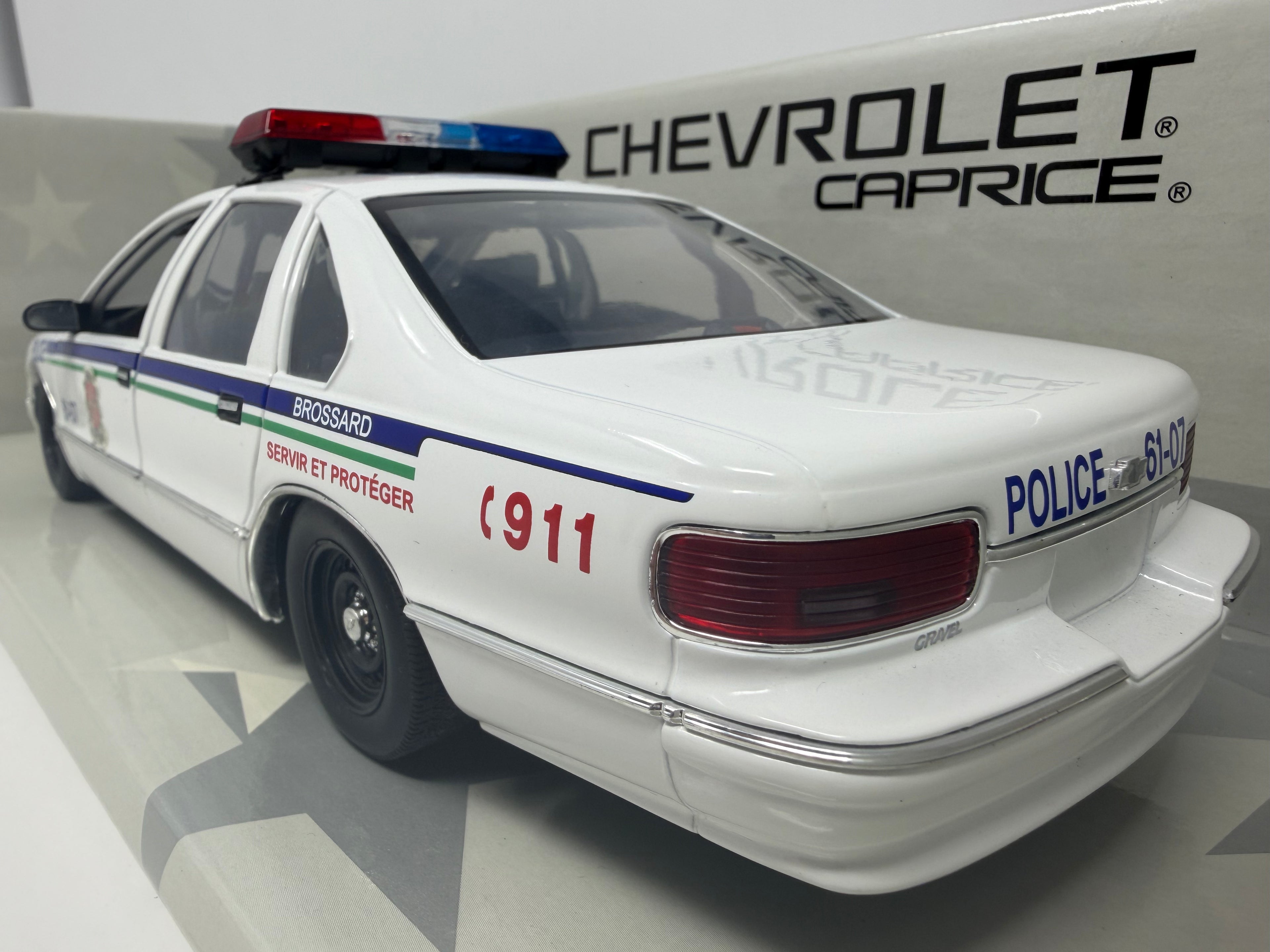 UT Models Chevrolet Caprice Brossard Police Car – Boxed Collectible Model