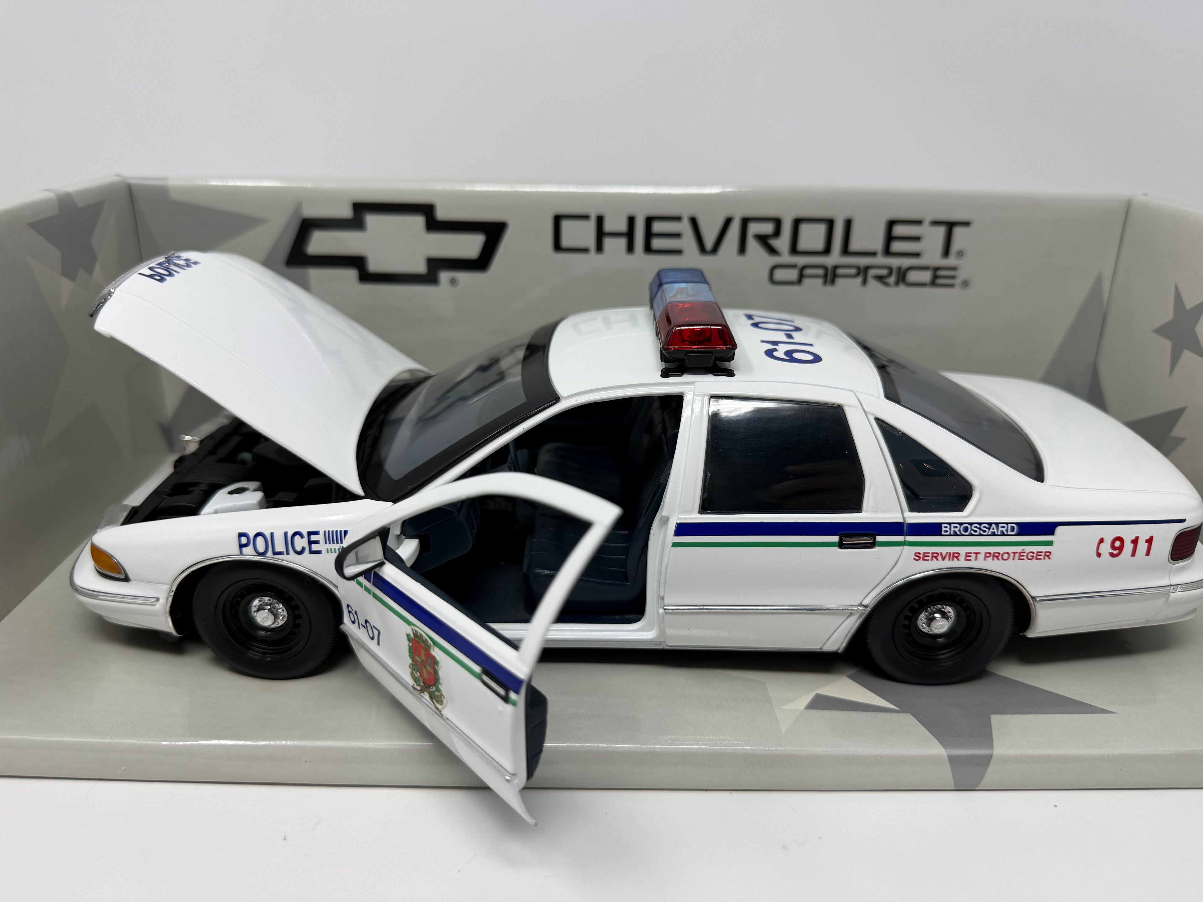 UT Models Chevrolet Caprice Brossard Police Car – Boxed Collectible Model