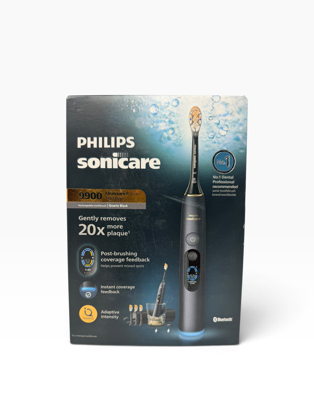 Philips Sonicare 9900 DiamondClean Prestige Electric Toothbrush – Quartz Black – HX9815/92 – Factory Sealed