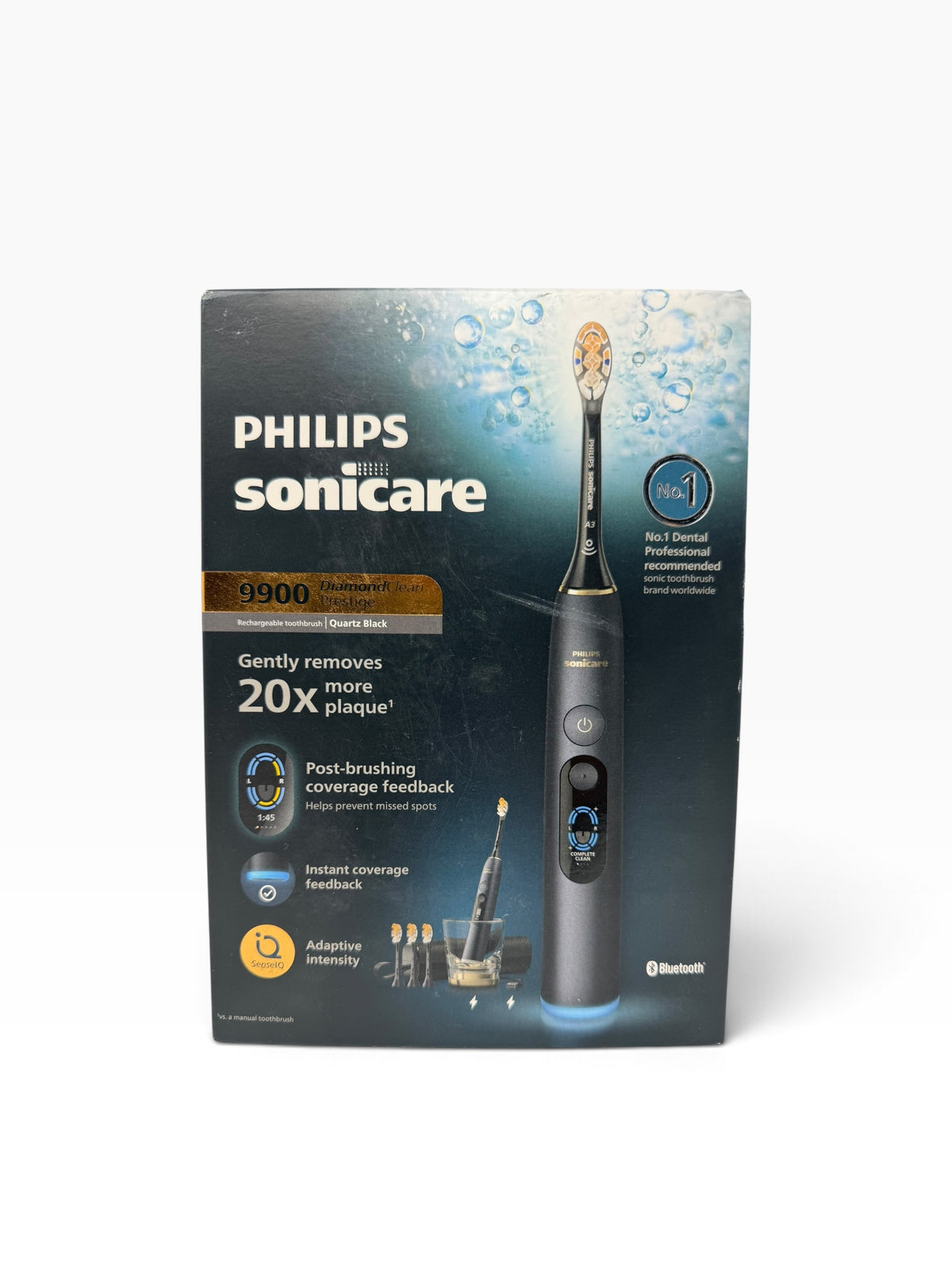 Philips Sonicare 9900 DiamondClean Prestige Electric Toothbrush – Quartz Black – HX9815/92 – Factory Sealed